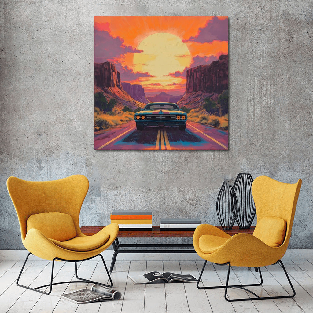 Sunset Voyage: Vintage on the Orange Wave