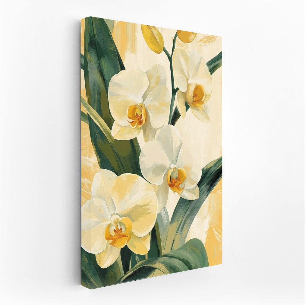 Snow-White Symphony of Orchids