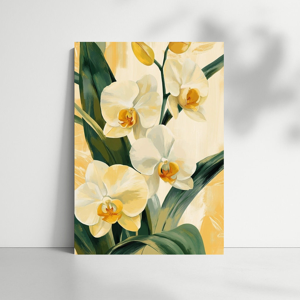 Snow-White Symphony of Orchids