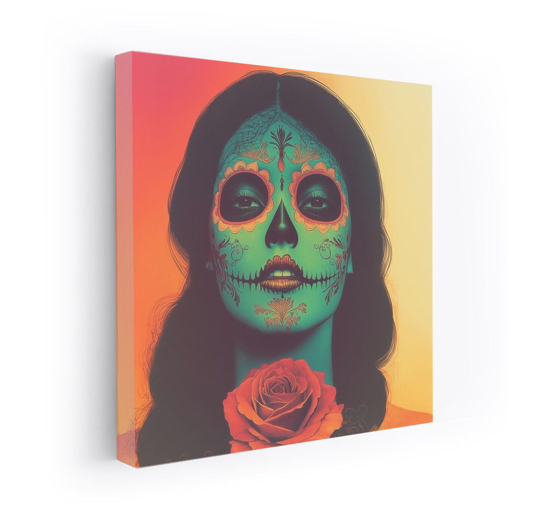 Calavera Face: The Mystery in Flowers