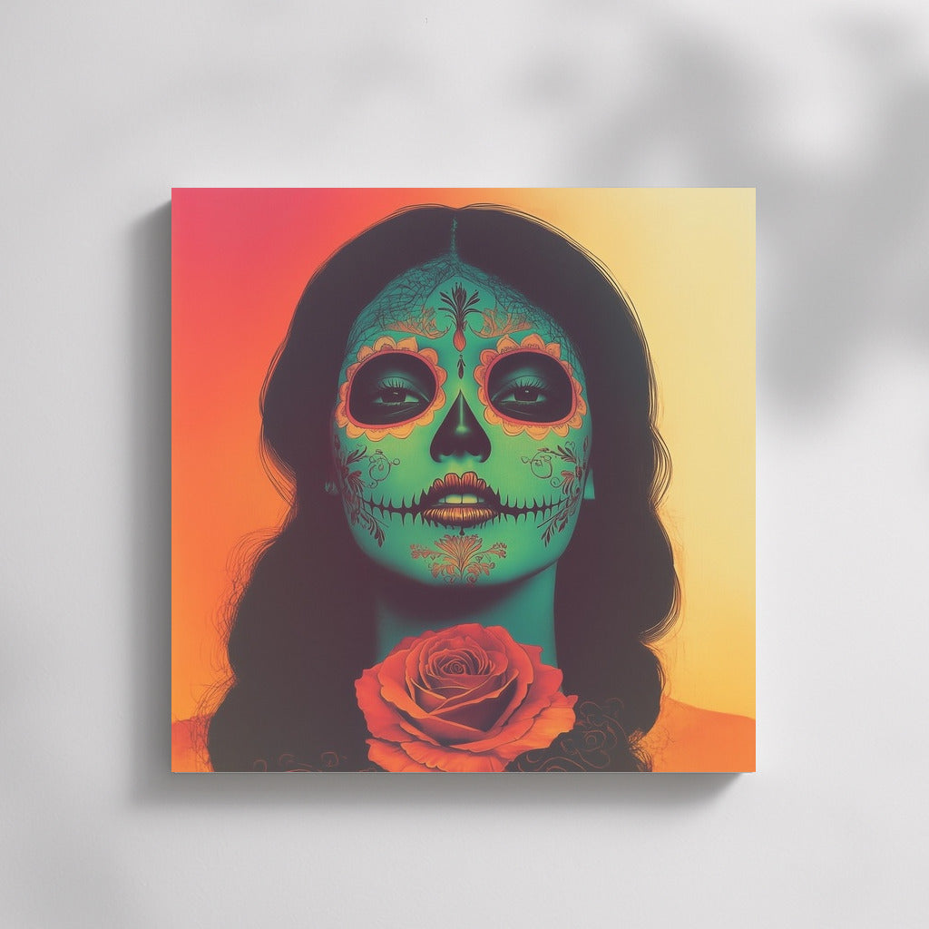 Calavera Face: The Mystery in Flowers