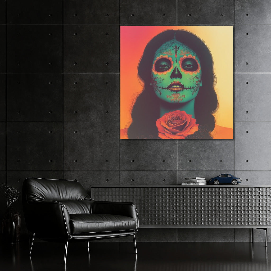 Calavera Face: The Mystery in Flowers