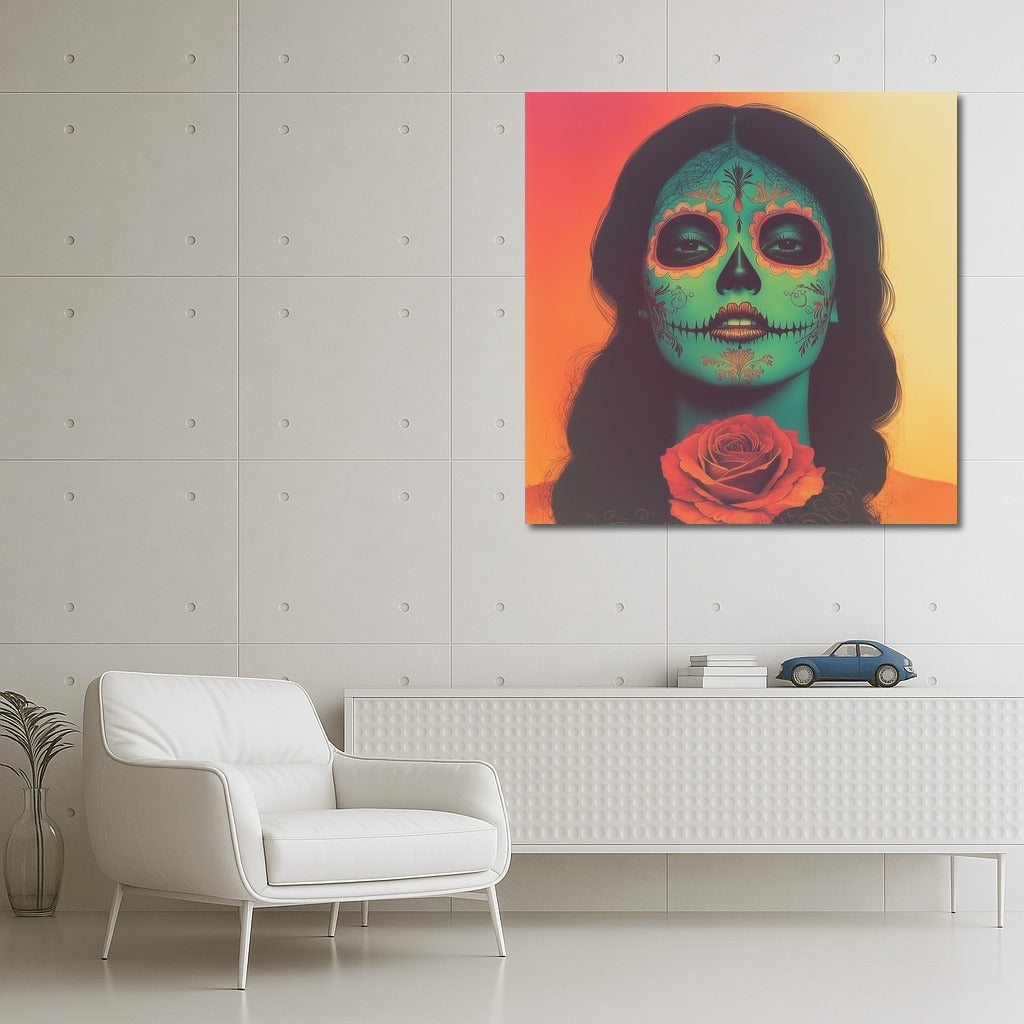 Calavera Face: The Mystery in Flowers