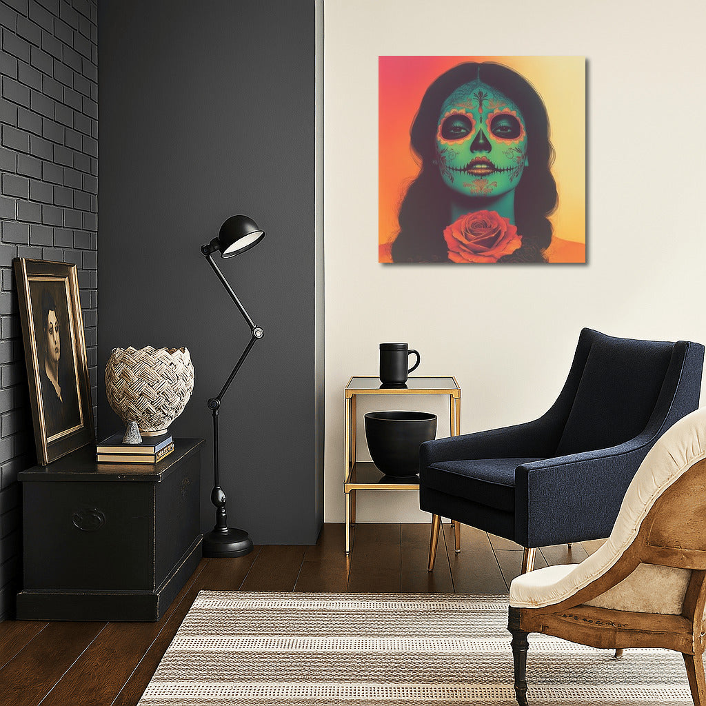 Calavera Face: The Mystery in Flowers