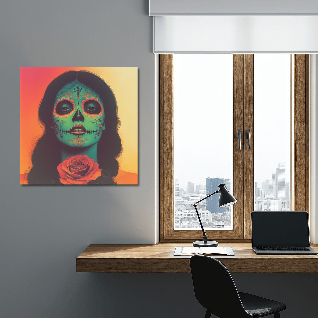 Calavera Face: The Mystery in Flowers