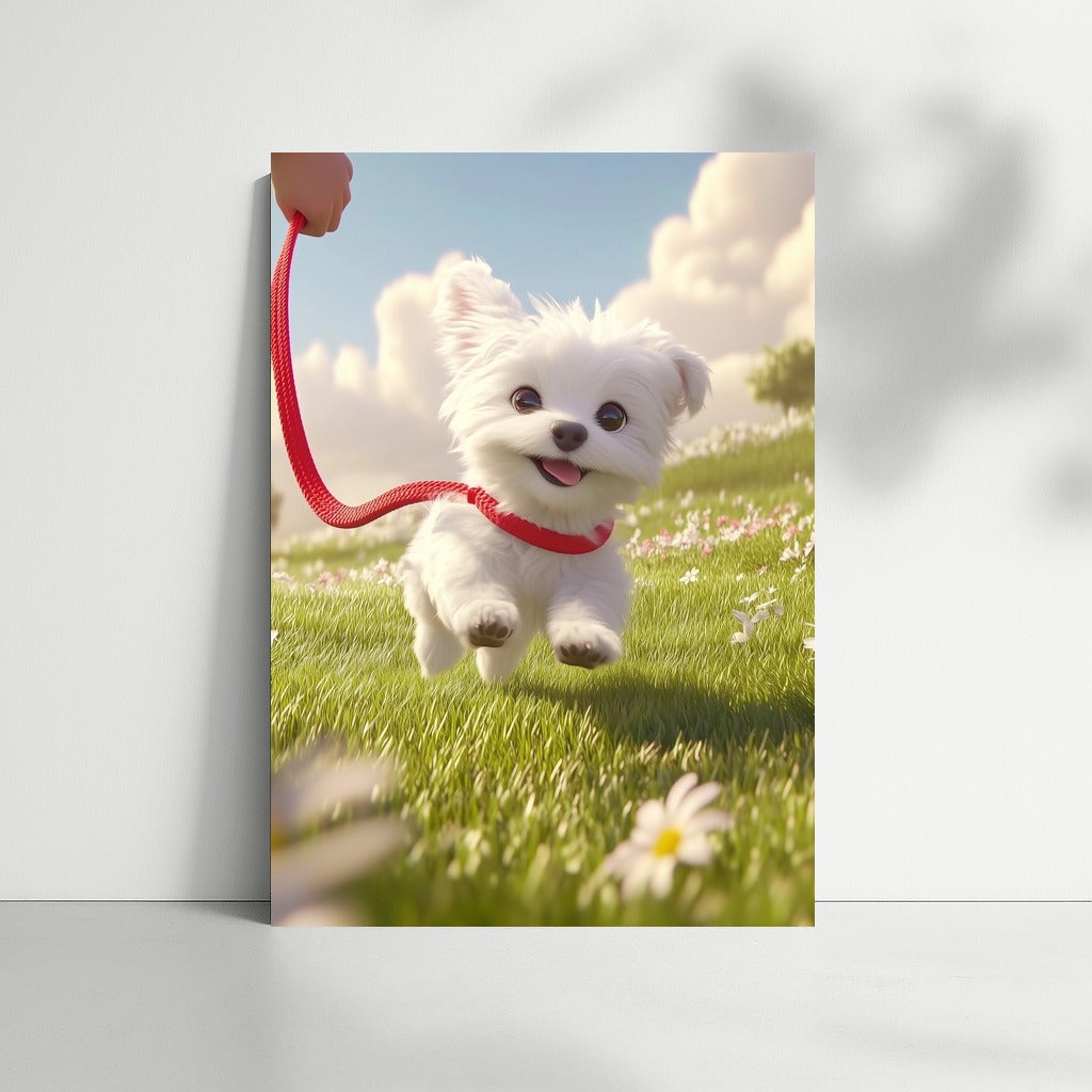 Sunny Fluffy on the Lawn