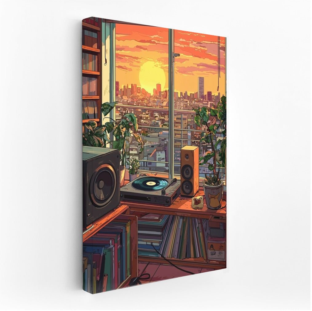 Harmony of Sunset and Vinyl