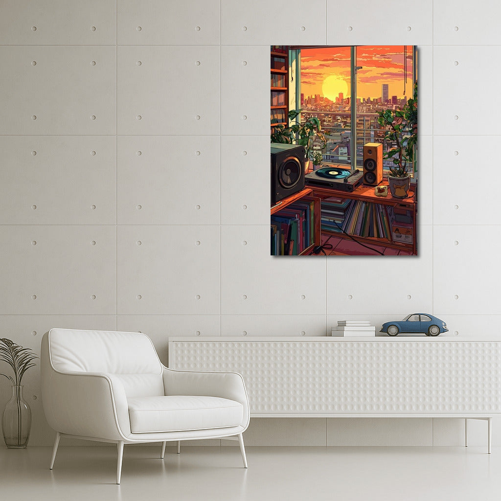 Harmony of Sunset and Vinyl