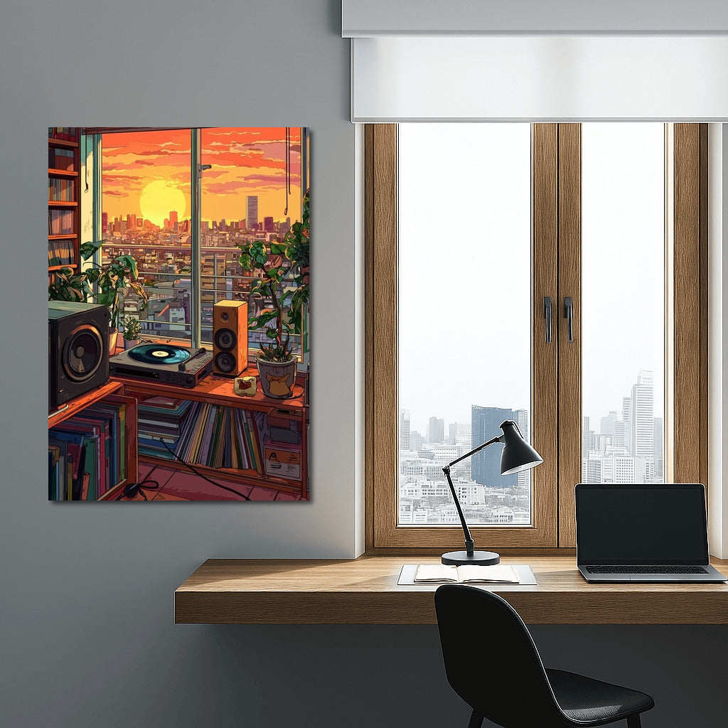 Harmony of Sunset and Vinyl