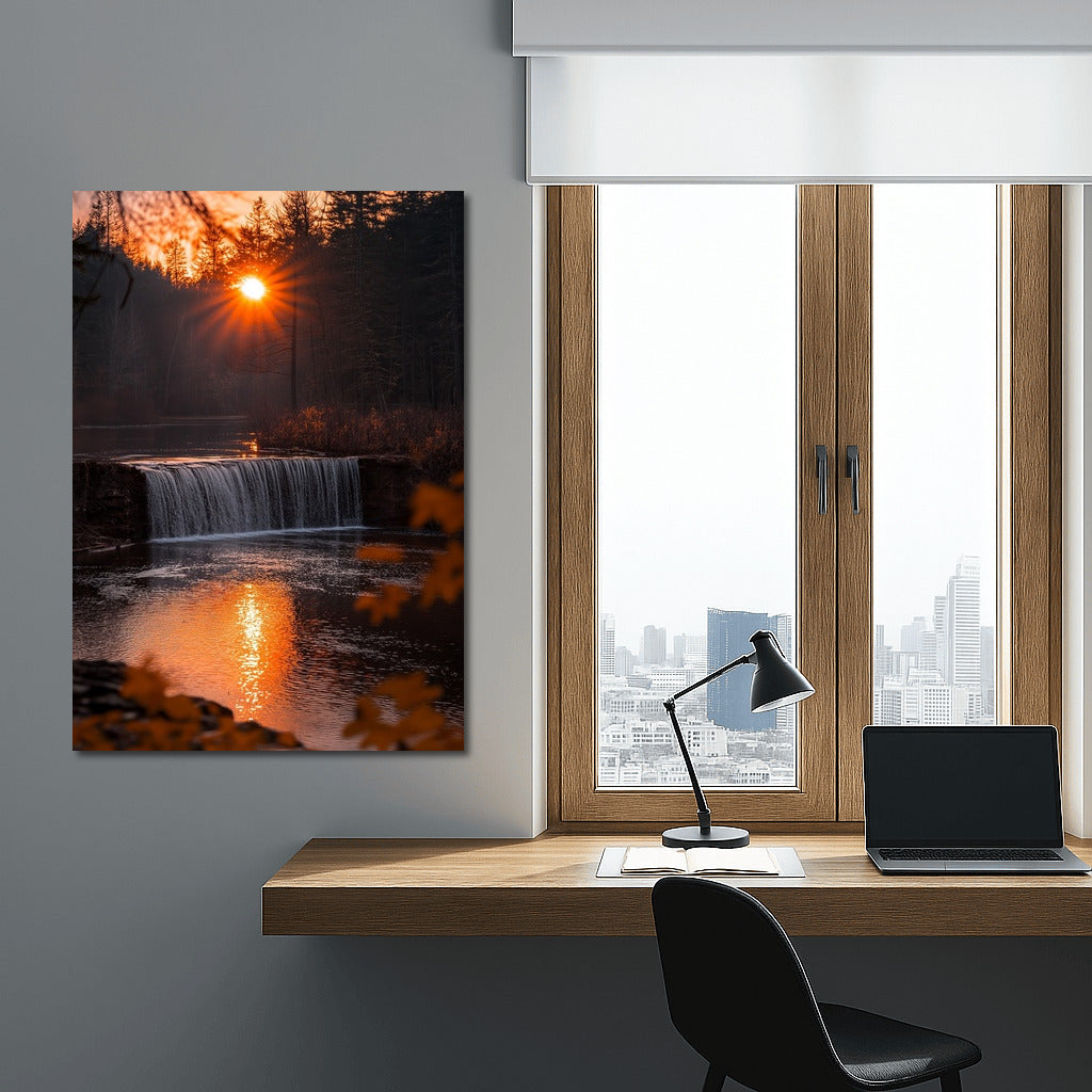 Golden Waterfall of Autumn Wonders