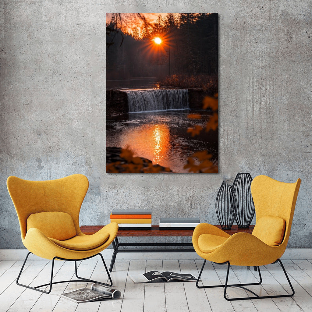 Golden Waterfall of Autumn Wonders