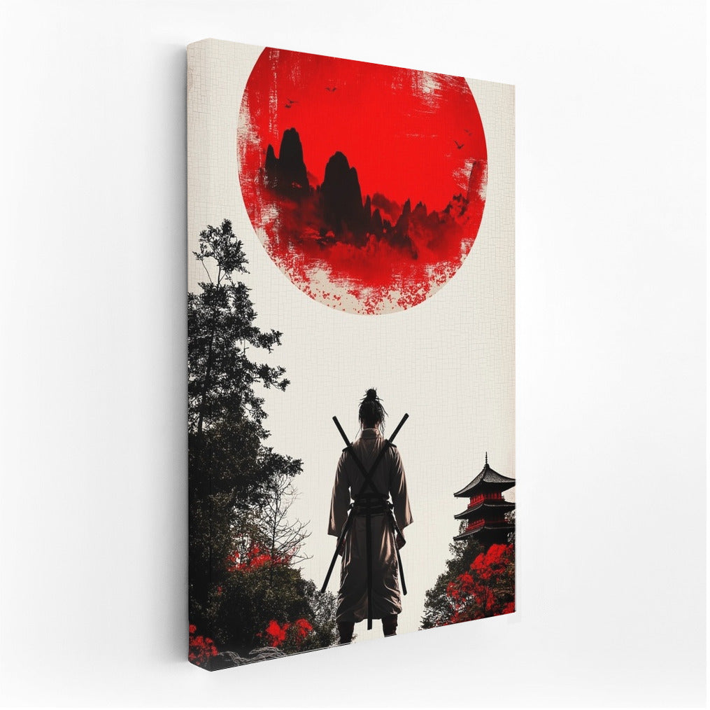 Samurai in the Rays of the Scarlet Sunrise