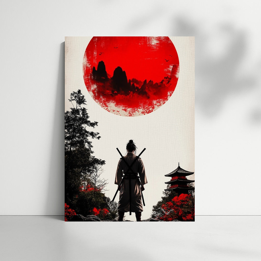 Samurai in the Rays of the Scarlet Sunrise