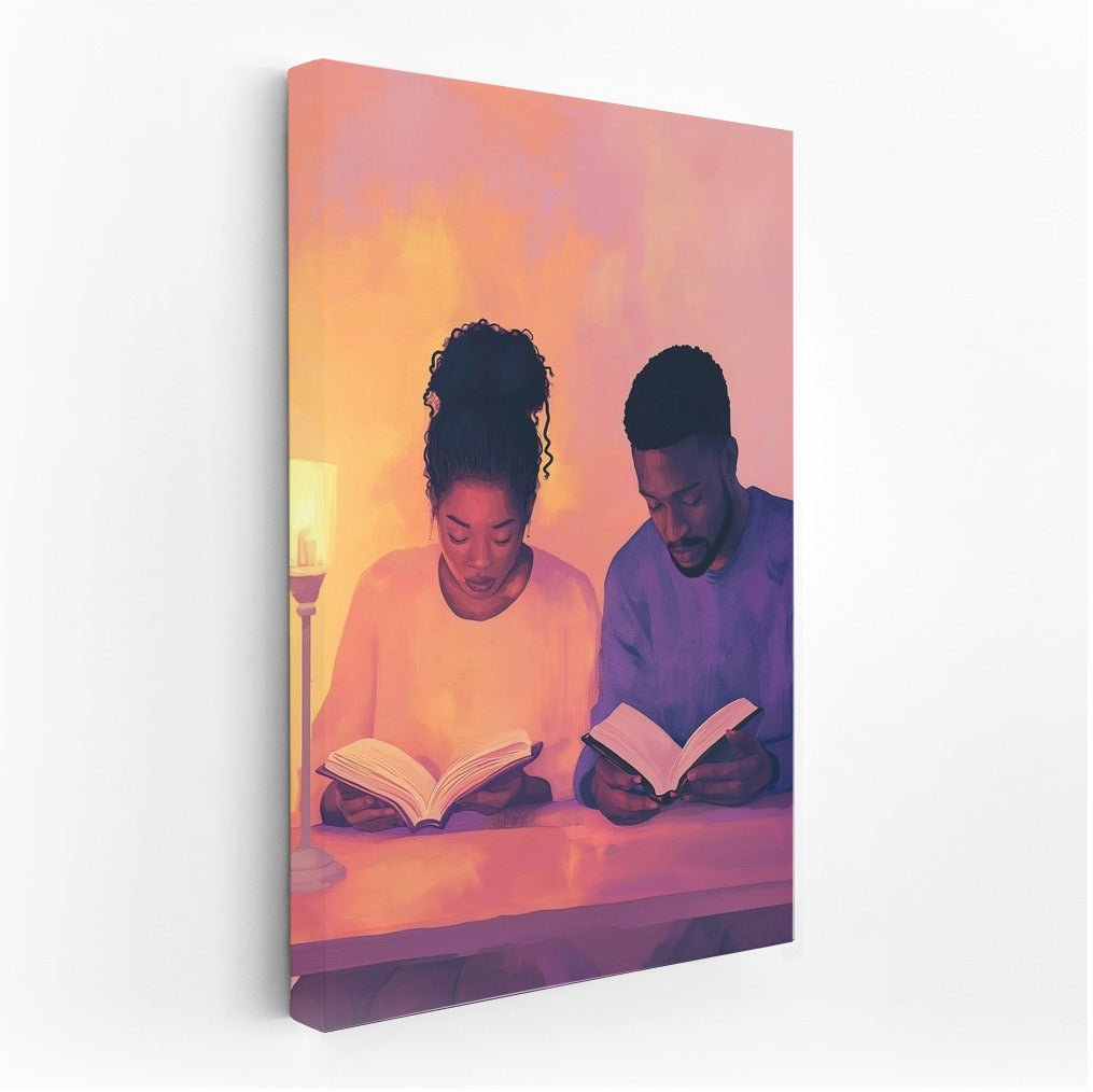 Lamp Reading: Two in the Warmth