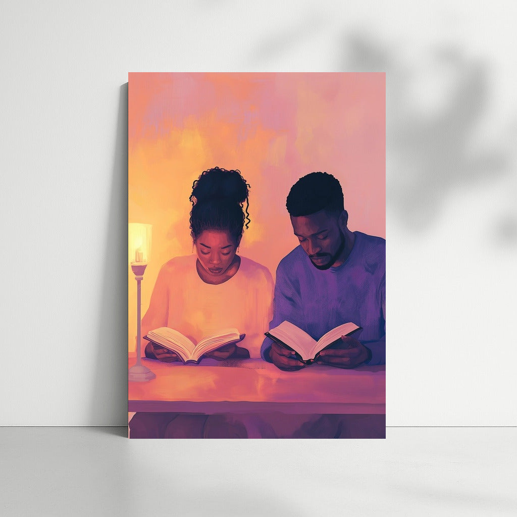 Lamp Reading: Two in the Warmth