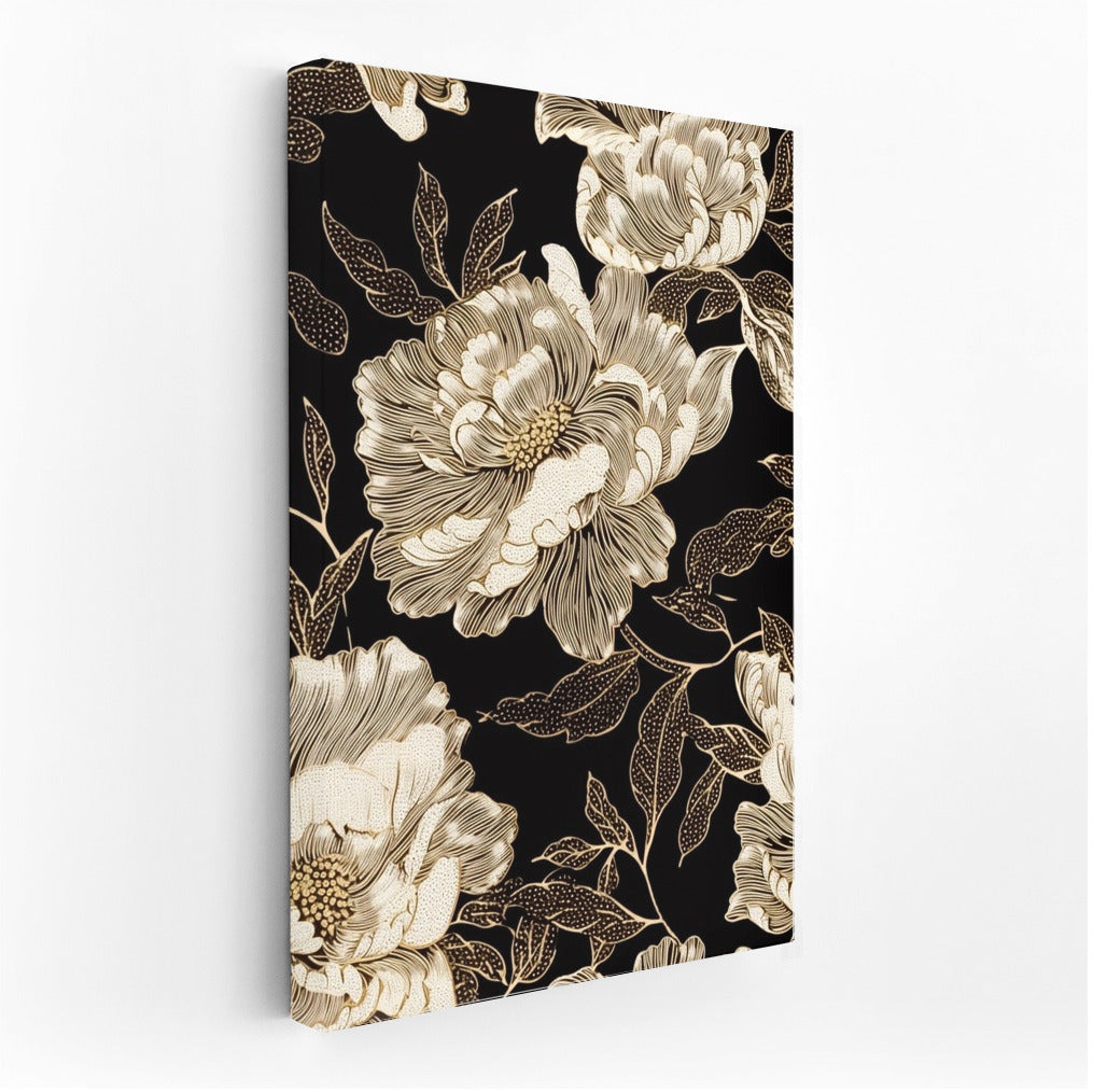 Golden Charm of Peonies