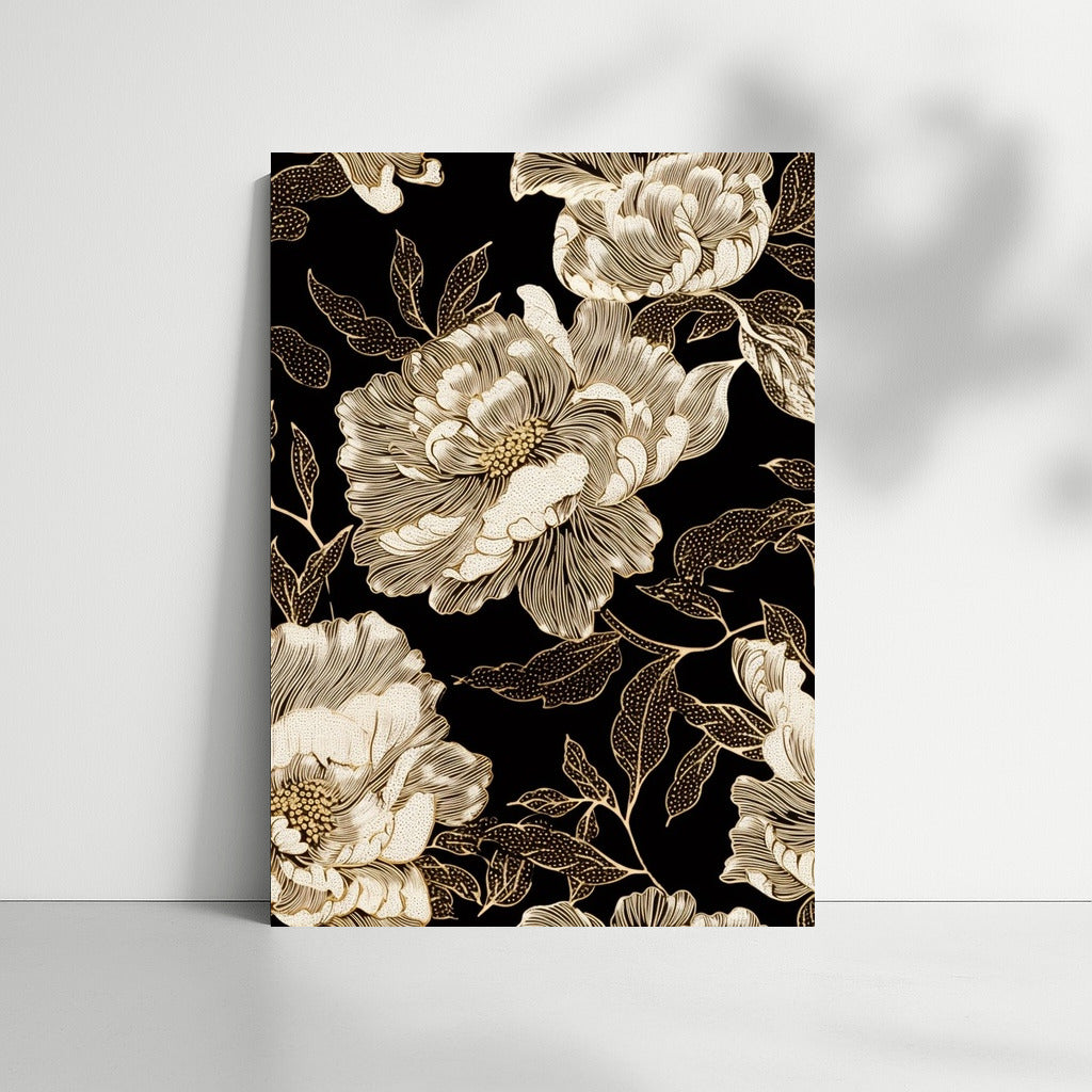 Golden Charm of Peonies