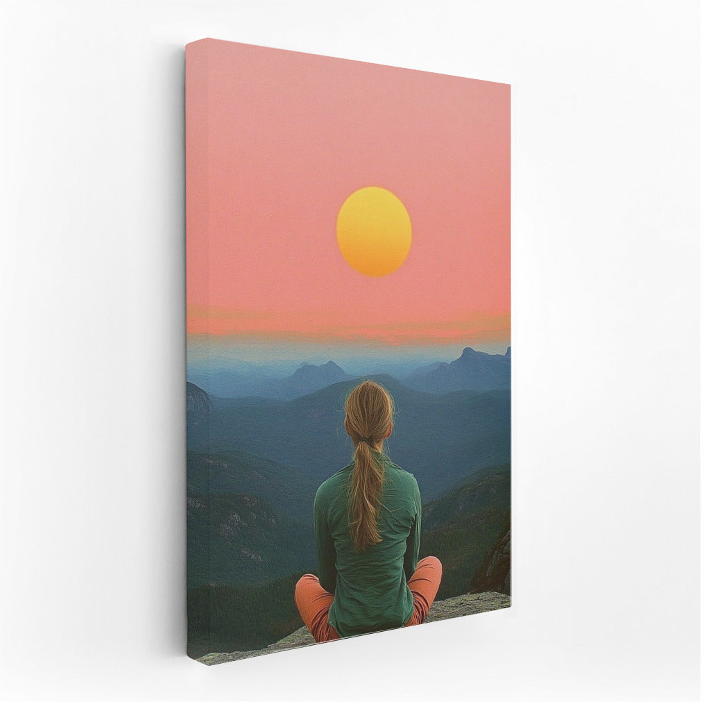 Sunset Dreams: Girl in the Mountains