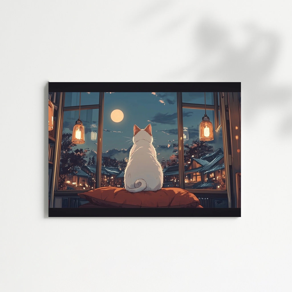 Moon Cat in the Window