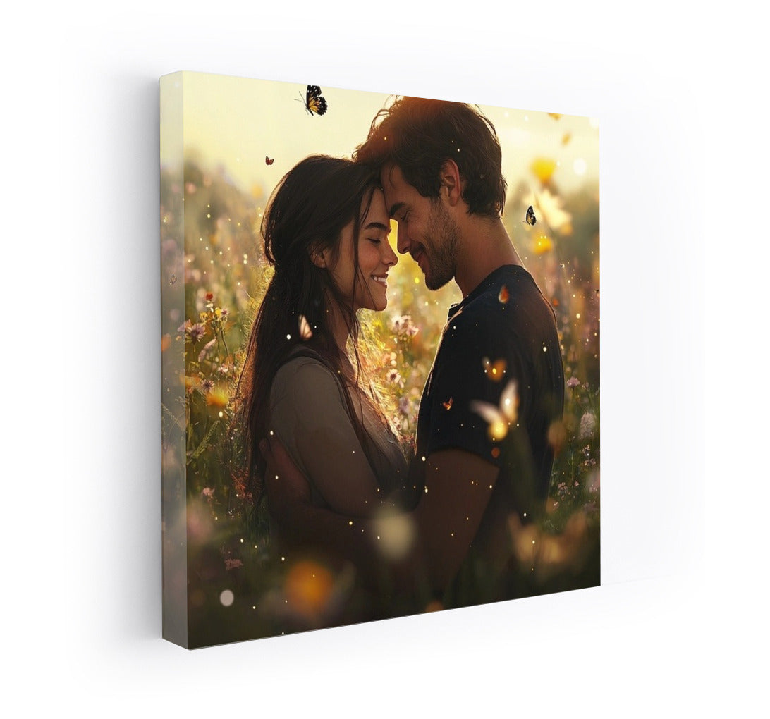 Dance of butterflies in the colors of love