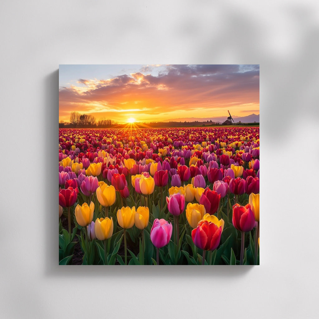 Sunset Symphony of Tulips