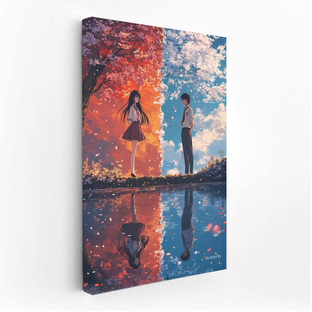 Reflections of Time: A Couple in the Flow of Seasons