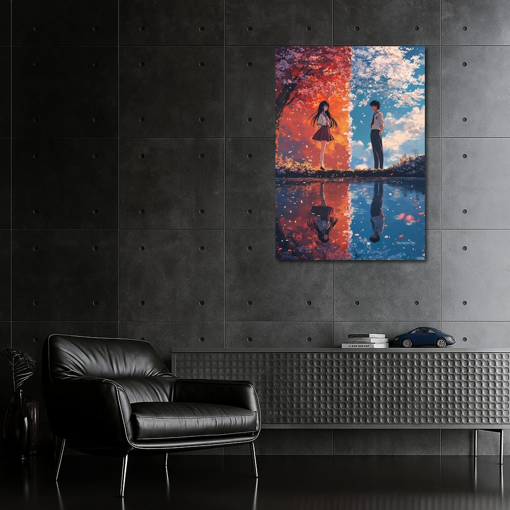 Reflections of Time: A Couple in the Flow of Seasons