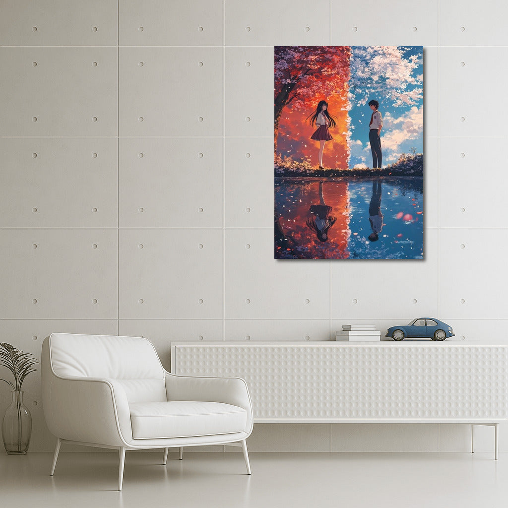 Reflections of Time: A Couple in the Flow of Seasons