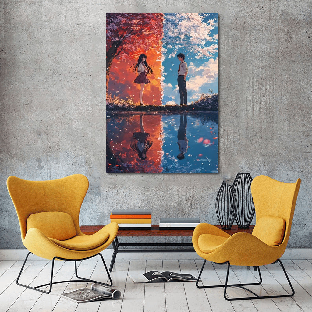 Reflections of Time: A Couple in the Flow of Seasons