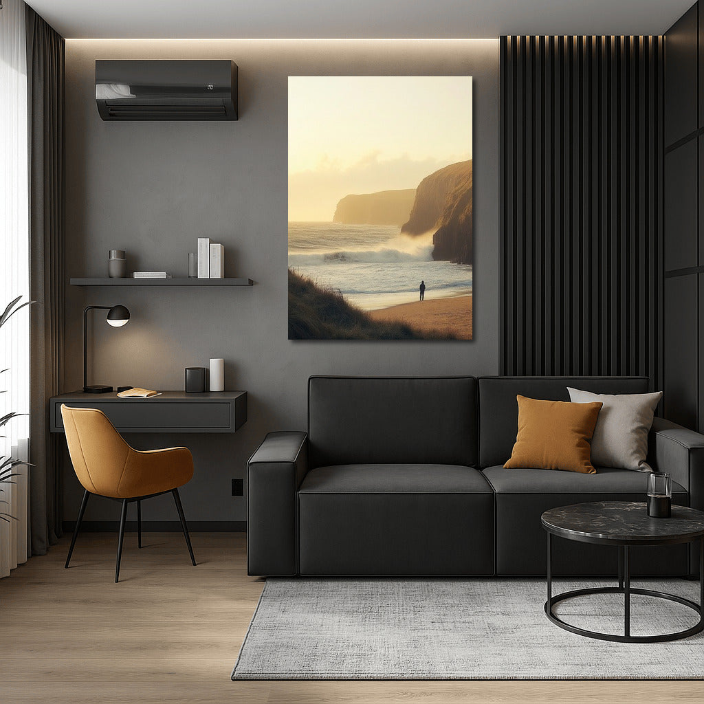 Silhouette in the Embrace of the Ocean