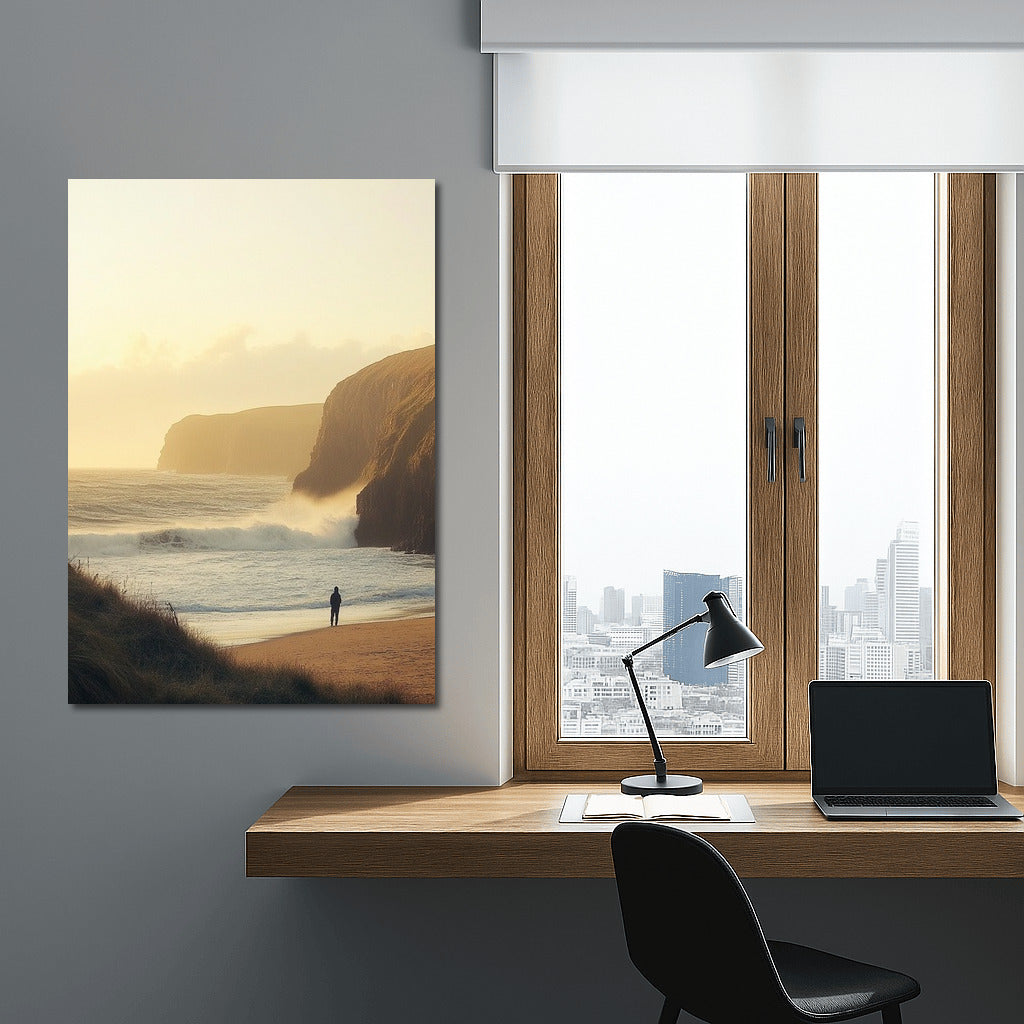 Silhouette in the Embrace of the Ocean