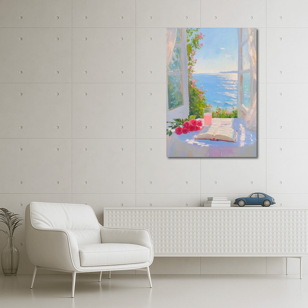 Pink Dawn at the Sea Window