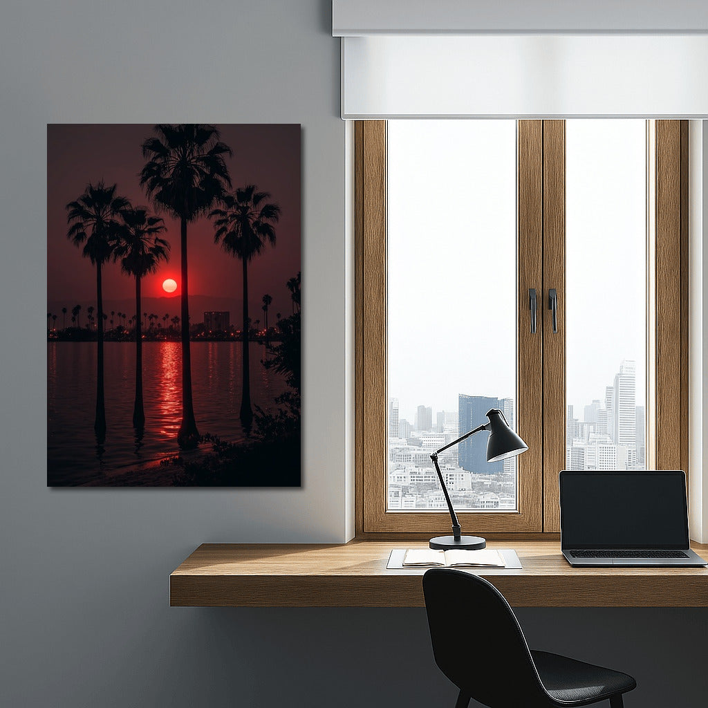 Dance of the Palms in the Sunset Embrace