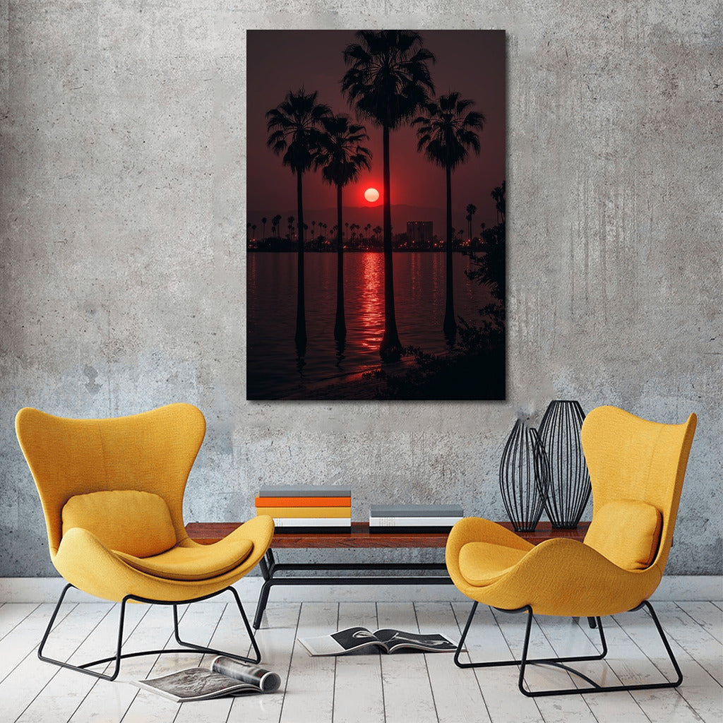 Dance of the Palms in the Sunset Embrace