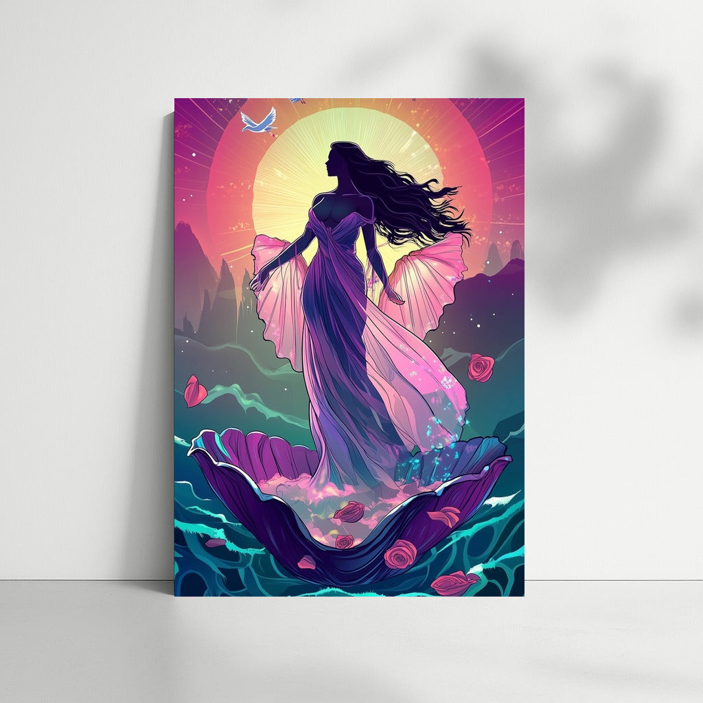 Silhouette of a Dream over the Waves