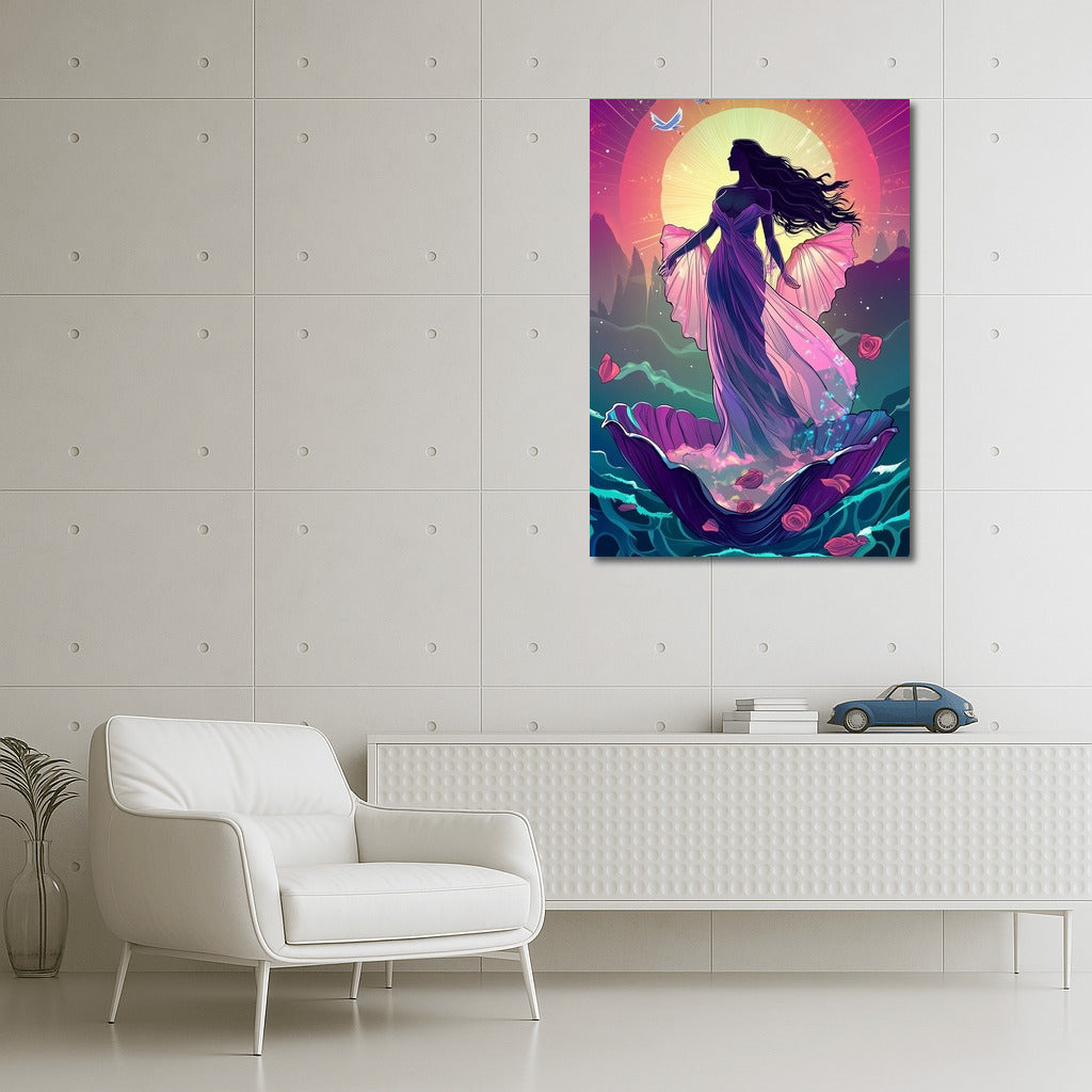 Silhouette of a Dream over the Waves