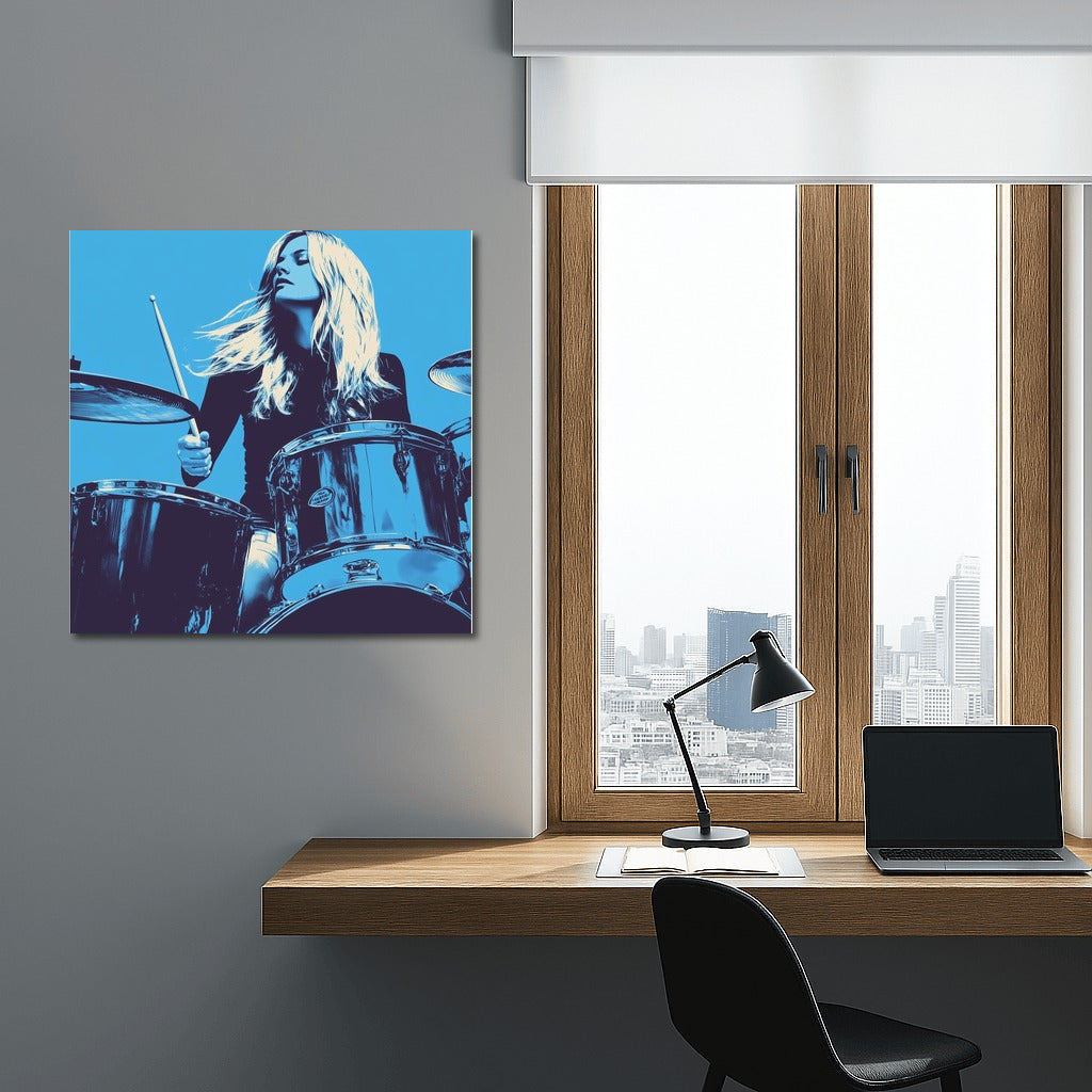 Rhythm in Silhouette: The Energy of the Drummer