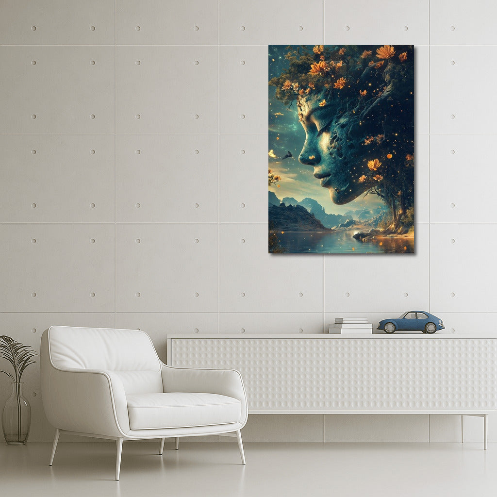 The Face of the Universe: Harmony of Flowers and Stars