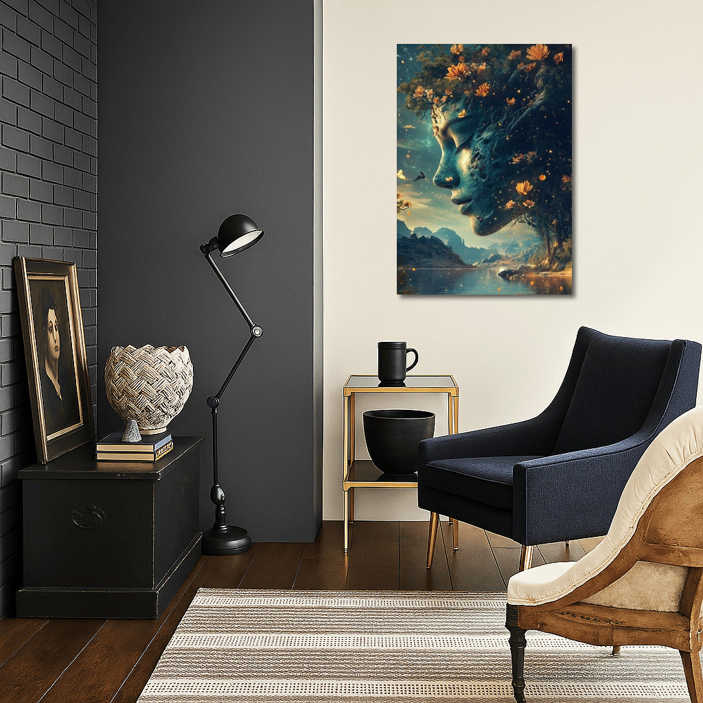 The Face of the Universe: Harmony of Flowers and Stars