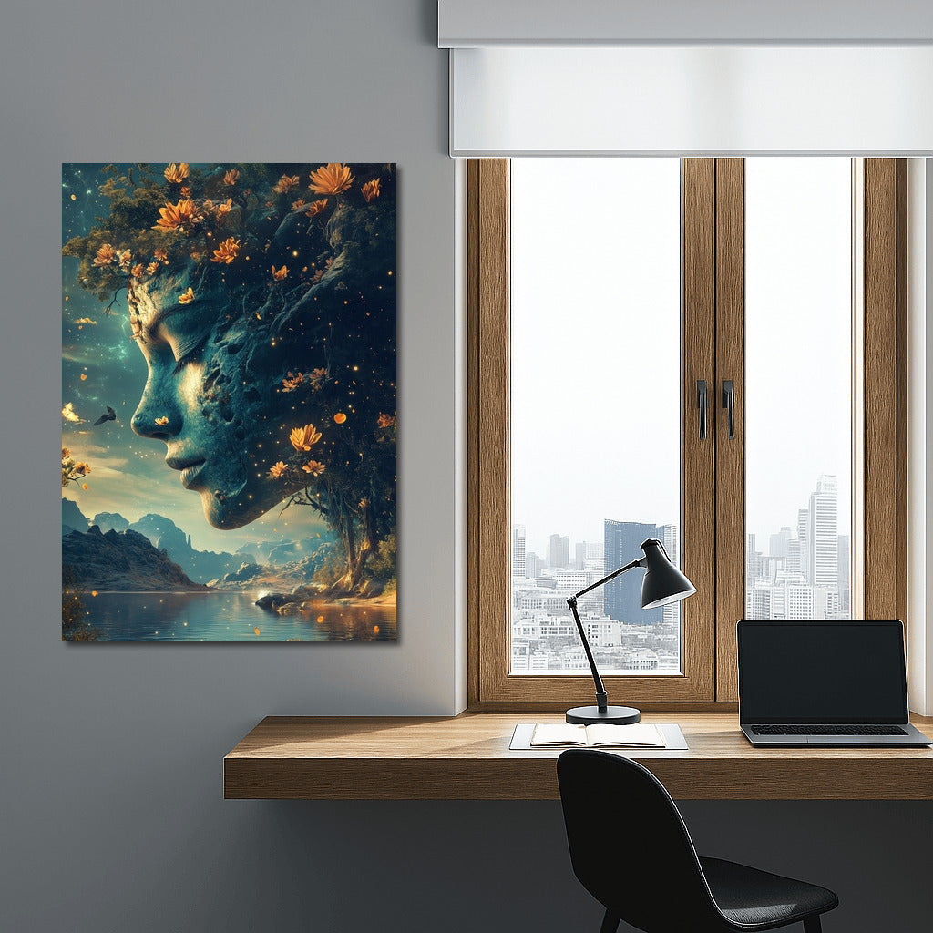 The Face of the Universe: Harmony of Flowers and Stars