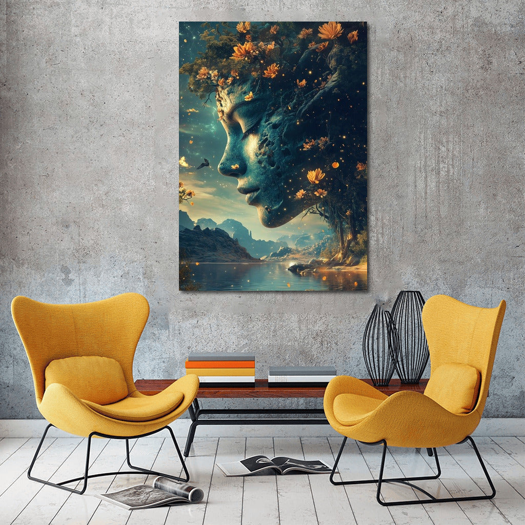 The Face of the Universe: Harmony of Flowers and Stars