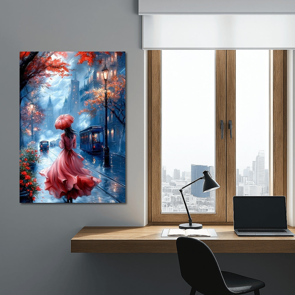 Dance of the Shadow Under the Autumn Umbrella