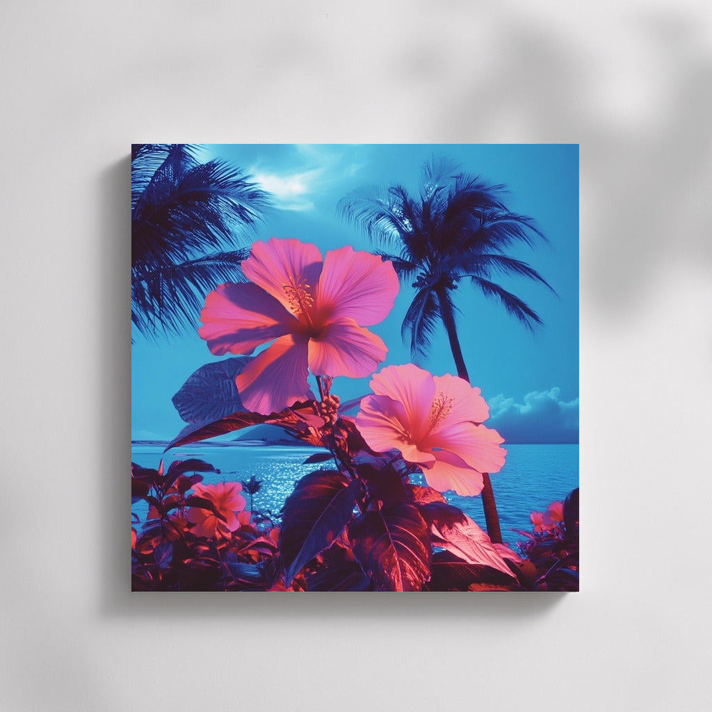 Sunset in the Embrace of Hibiscus