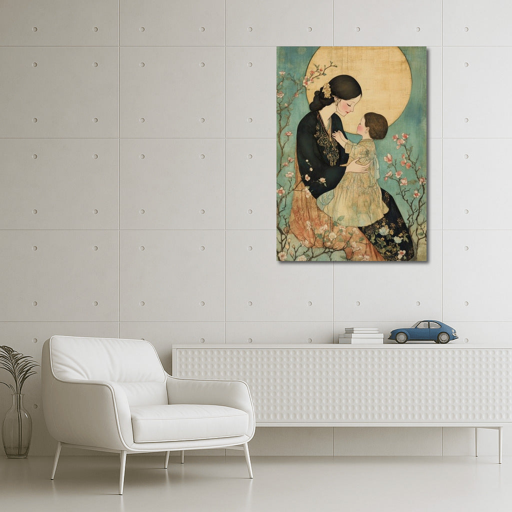 Flower Muse in a Golden Halo