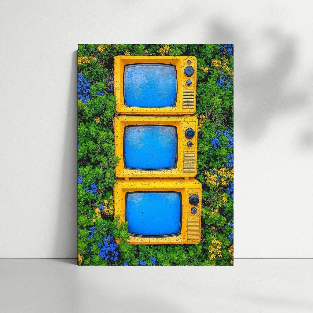 Television Triad in Green