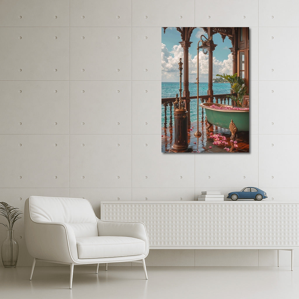 Pink Bath by the Seashore