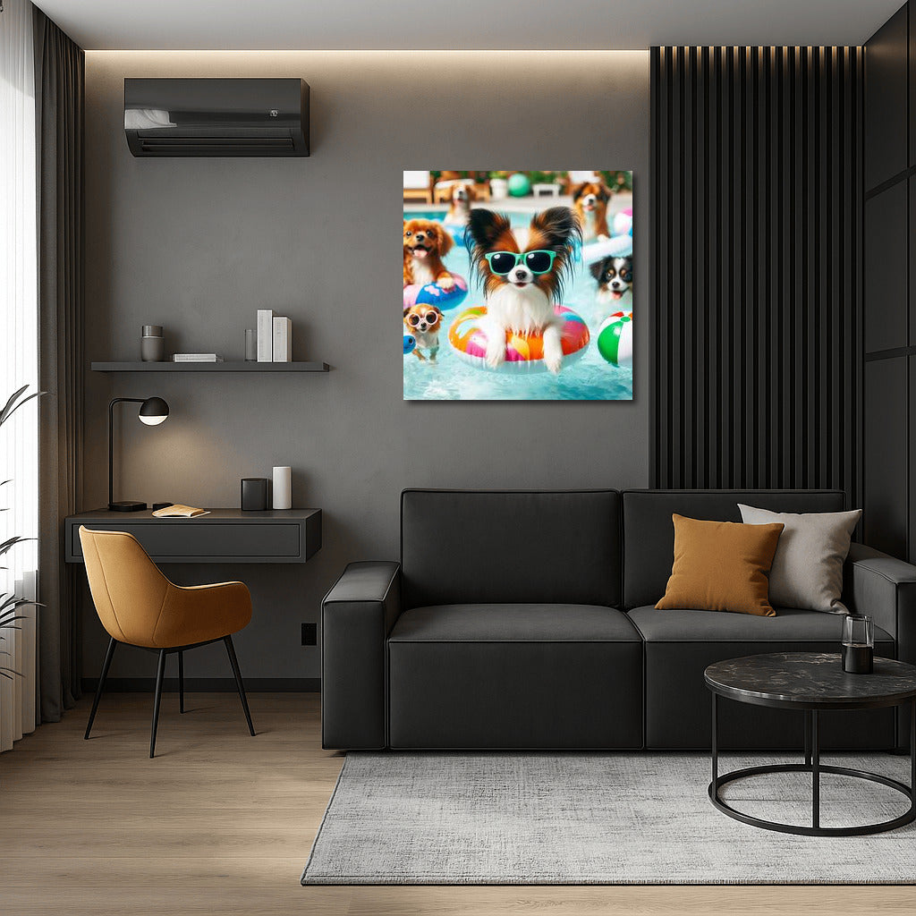 Papillons at the Summer Pool Party: A Bright Explosion