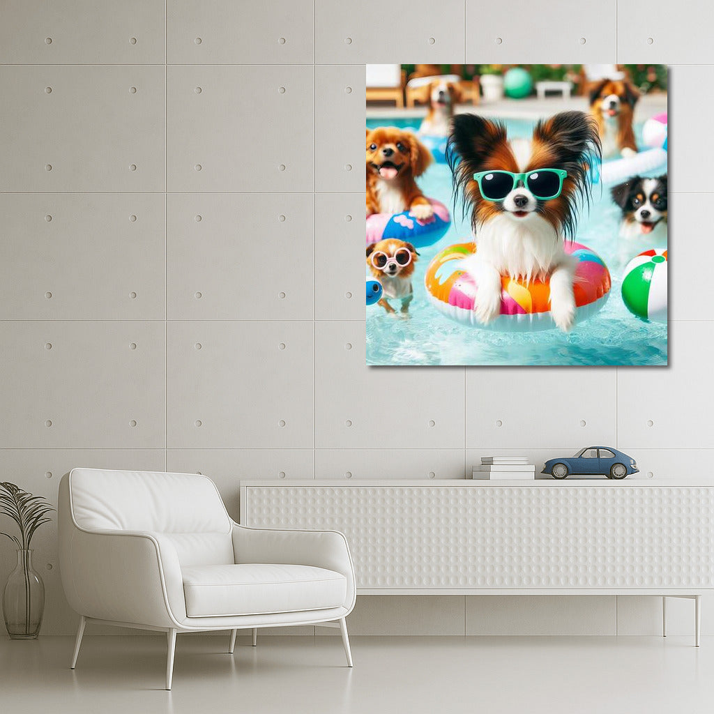 Papillons at the Summer Pool Party: A Bright Explosion