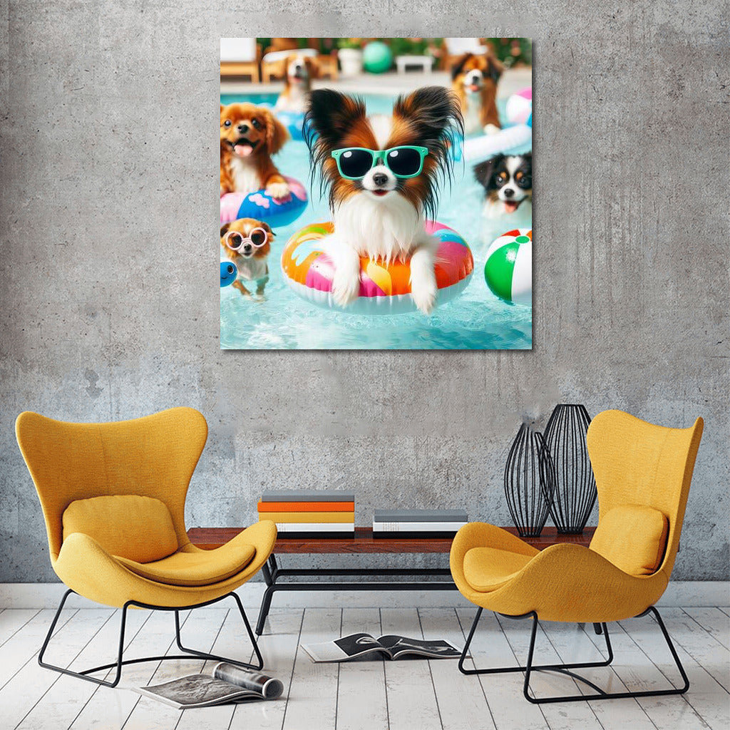 Papillons at the Summer Pool Party: A Bright Explosion