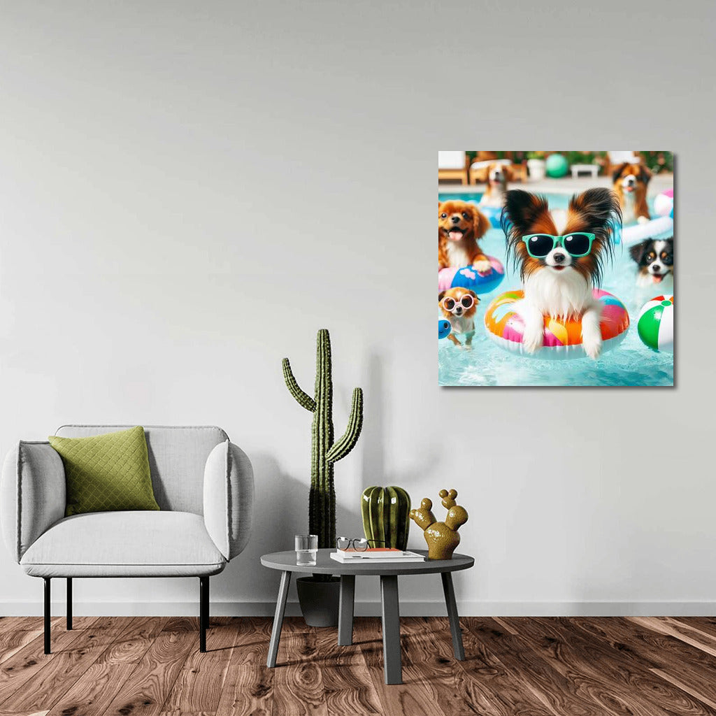 Papillons at the Summer Pool Party: A Bright Explosion